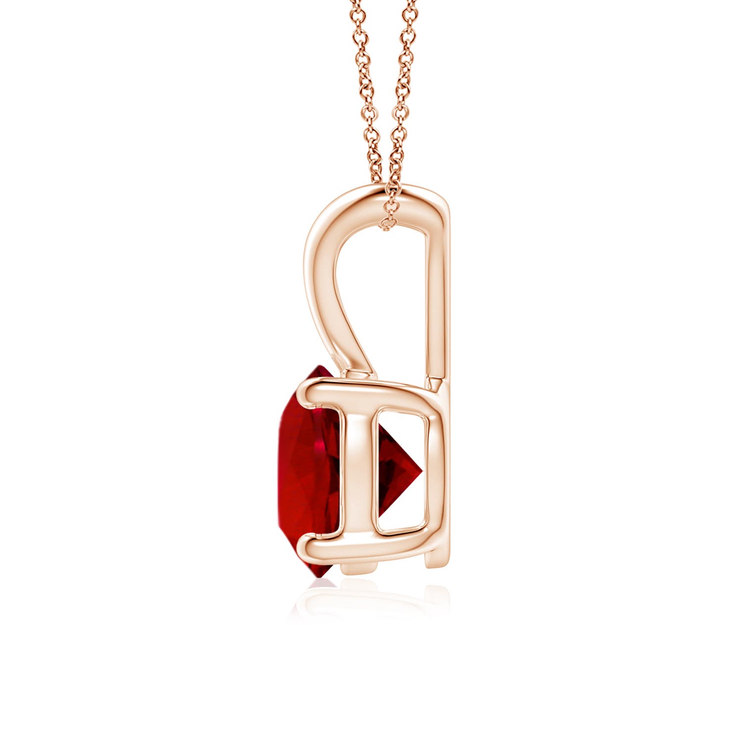 Premium - Lab-Grown Ruby / 1.4 CT / 14 KT Rose Gold