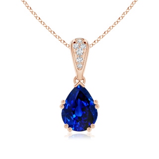 Pear Lab-Grown Lab Grown Blue Sapphire