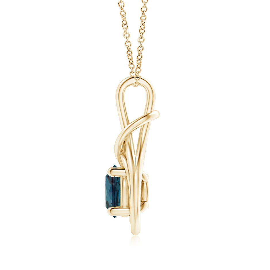 8mm Labgrown Round Lab-Grown Alexandrite Solitaire Infinity Knot Pendant in Yellow Gold side 199