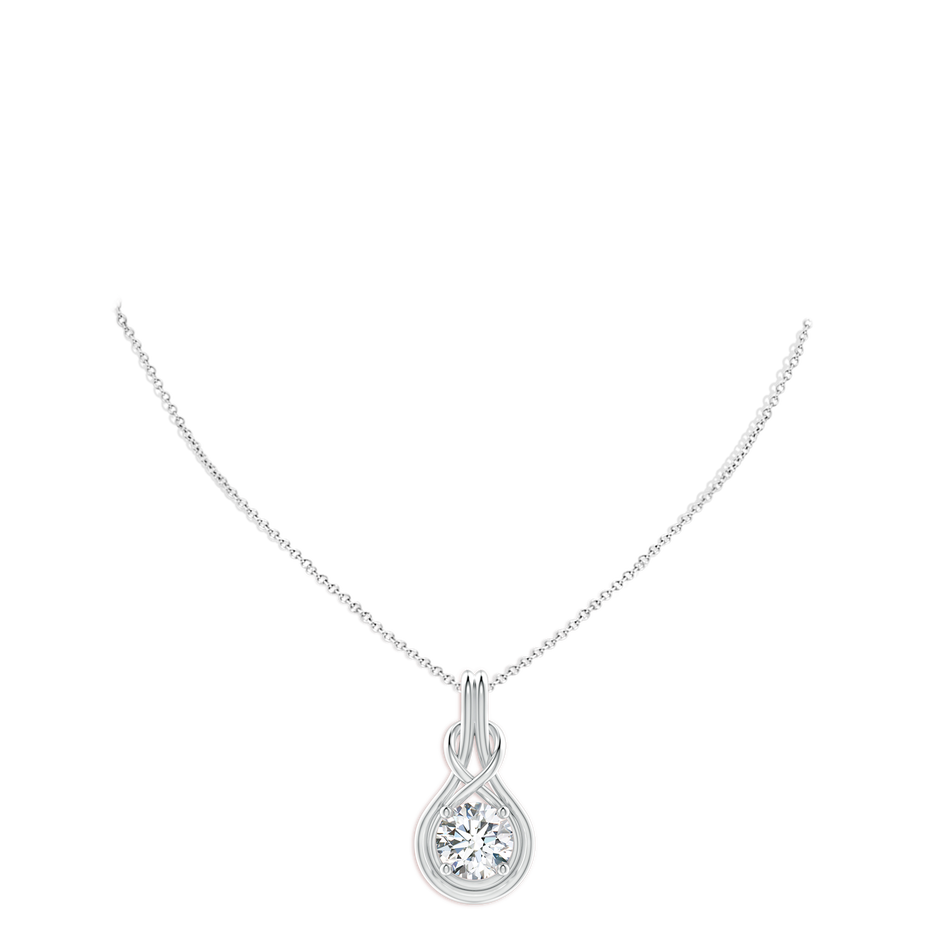 10.1mm FGVS Lab-Grown Round Diamond Solitaire Infinity Knot Pendant in P950 Platinum pen