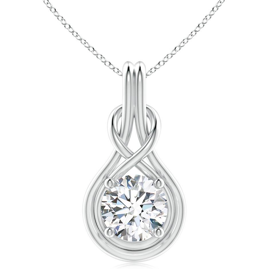 11.1mm FGVS Lab-Grown Round Diamond Solitaire Infinity Knot Pendant in P950 Platinum 