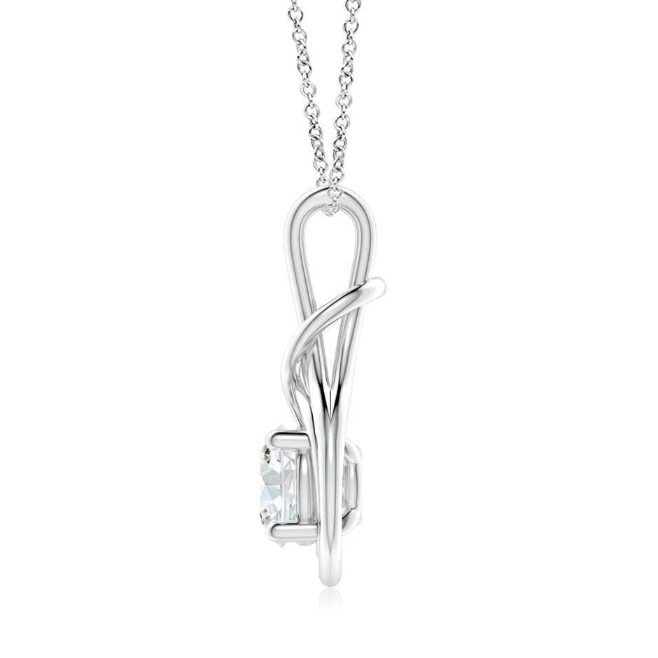 8.1mm FGVS Lab-Grown Round Diamond Solitaire Infinity Knot Pendant in S999 Silver side 199