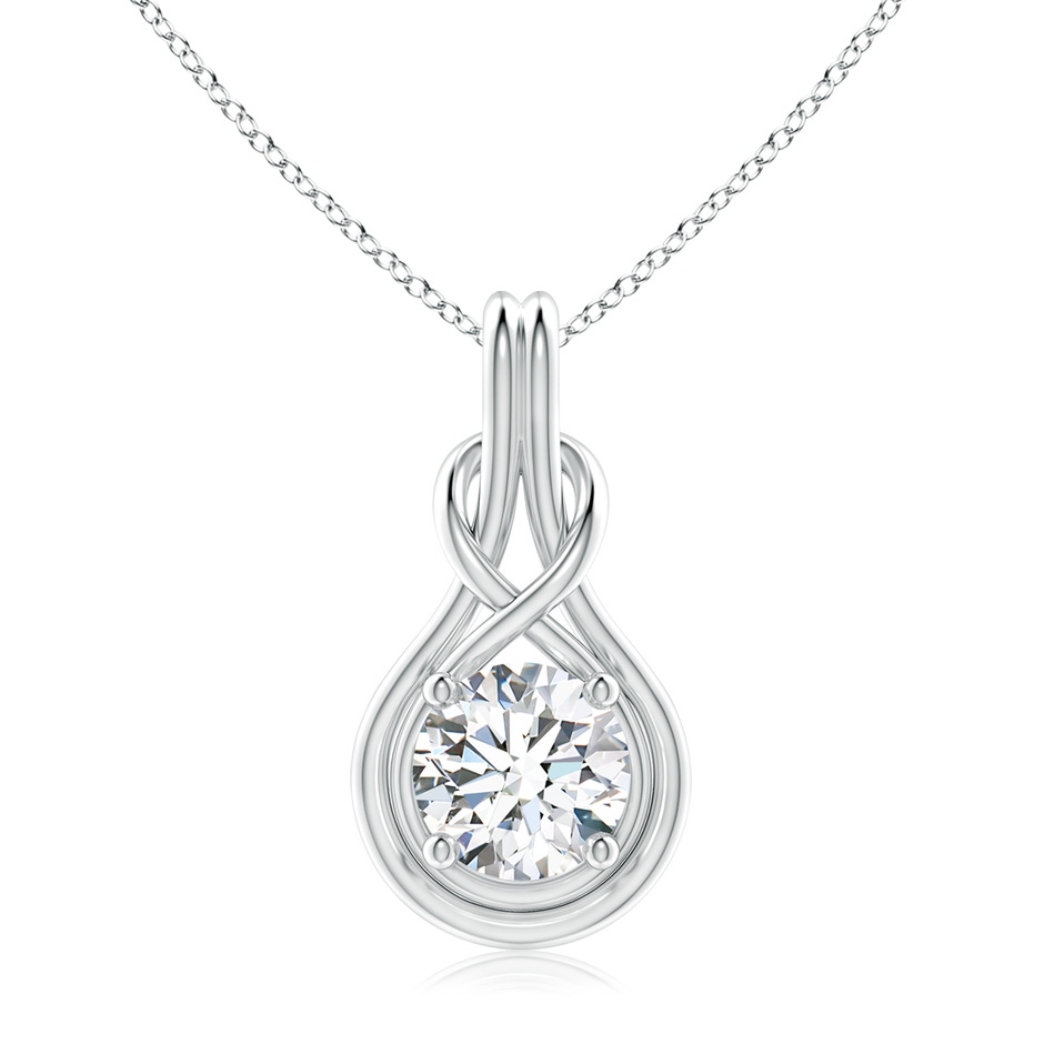 9.2mm FGVS Lab-Grown Round Diamond Solitaire Infinity Knot Pendant in P950 Platinum 