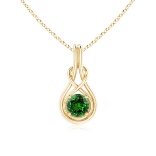 Round Lab-Grown Lab Grown Emerald