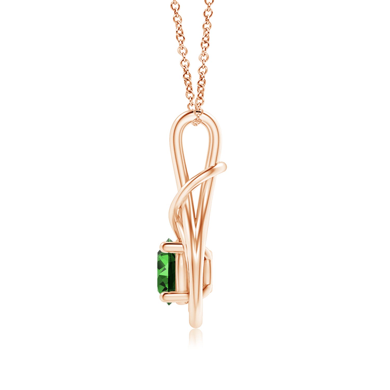 Premium - Lab-Grown Emerald / 1.2 CT / 14 KT Rose Gold