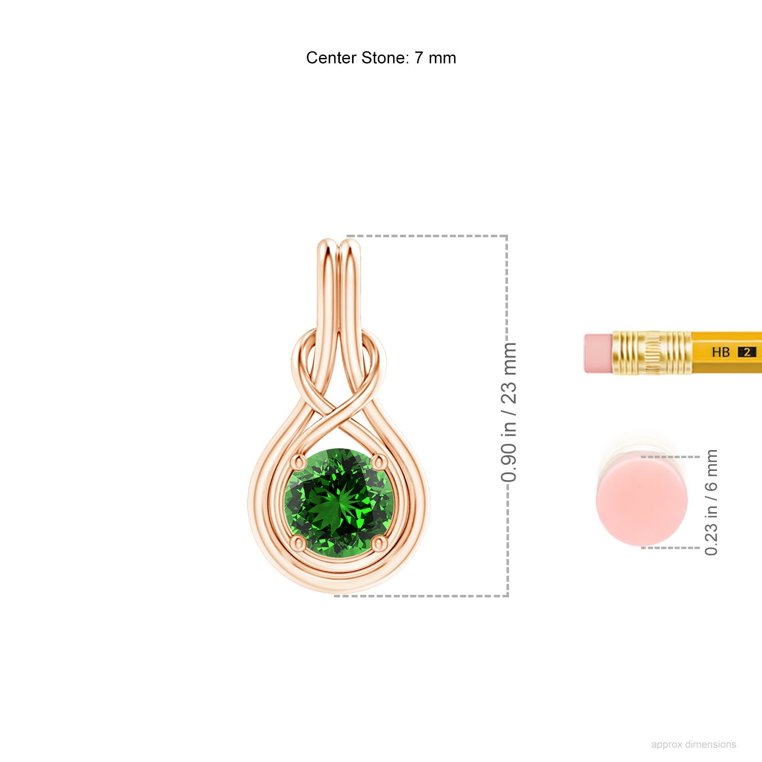 Premium - Lab-Grown Emerald / 1.2 CT / 14 KT Rose Gold