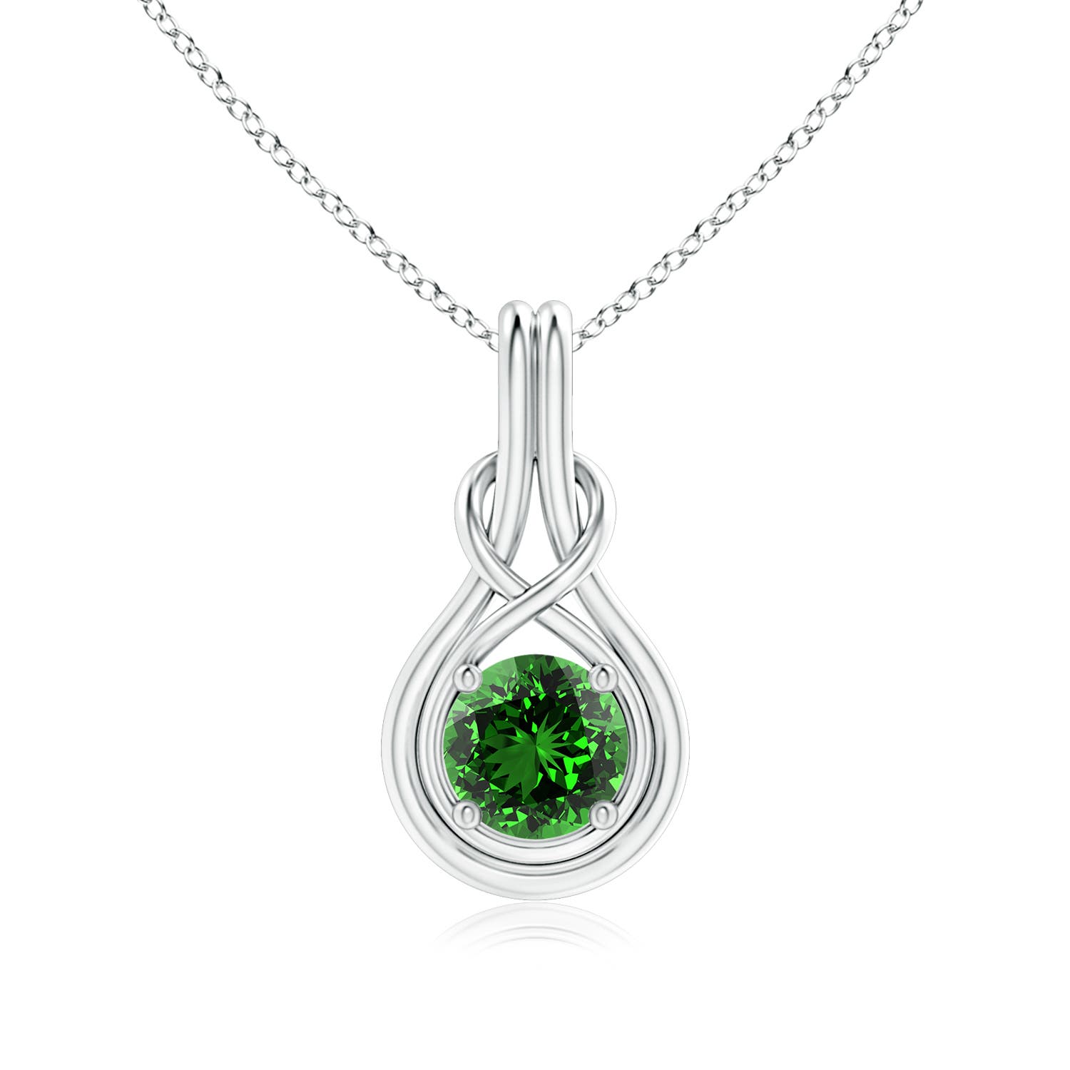 Premium - Lab-Grown Emerald / 1.2 CT / 14 KT White Gold