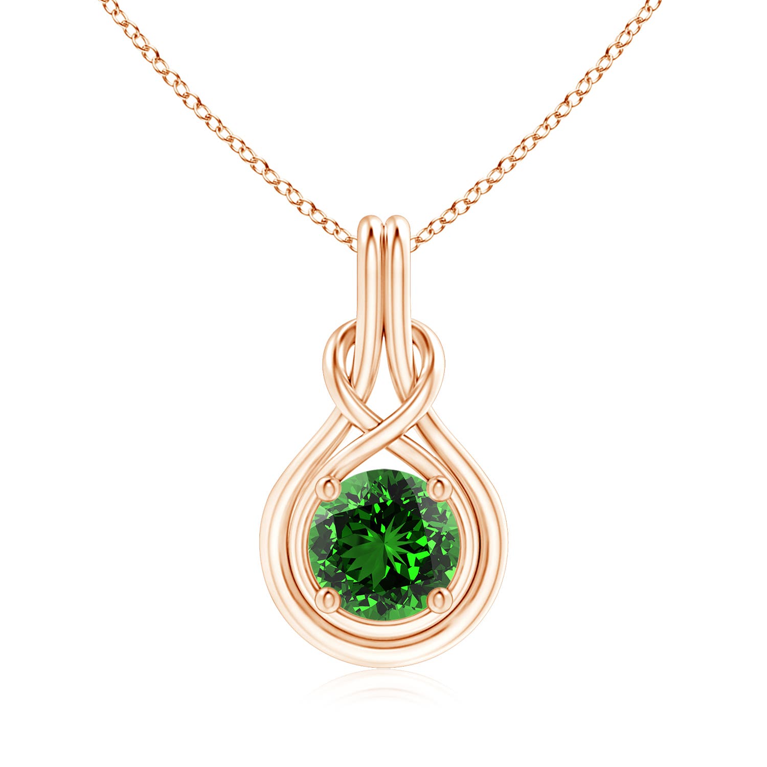 Premium - Lab-Grown Emerald / 1.75 CT / 14 KT Rose Gold