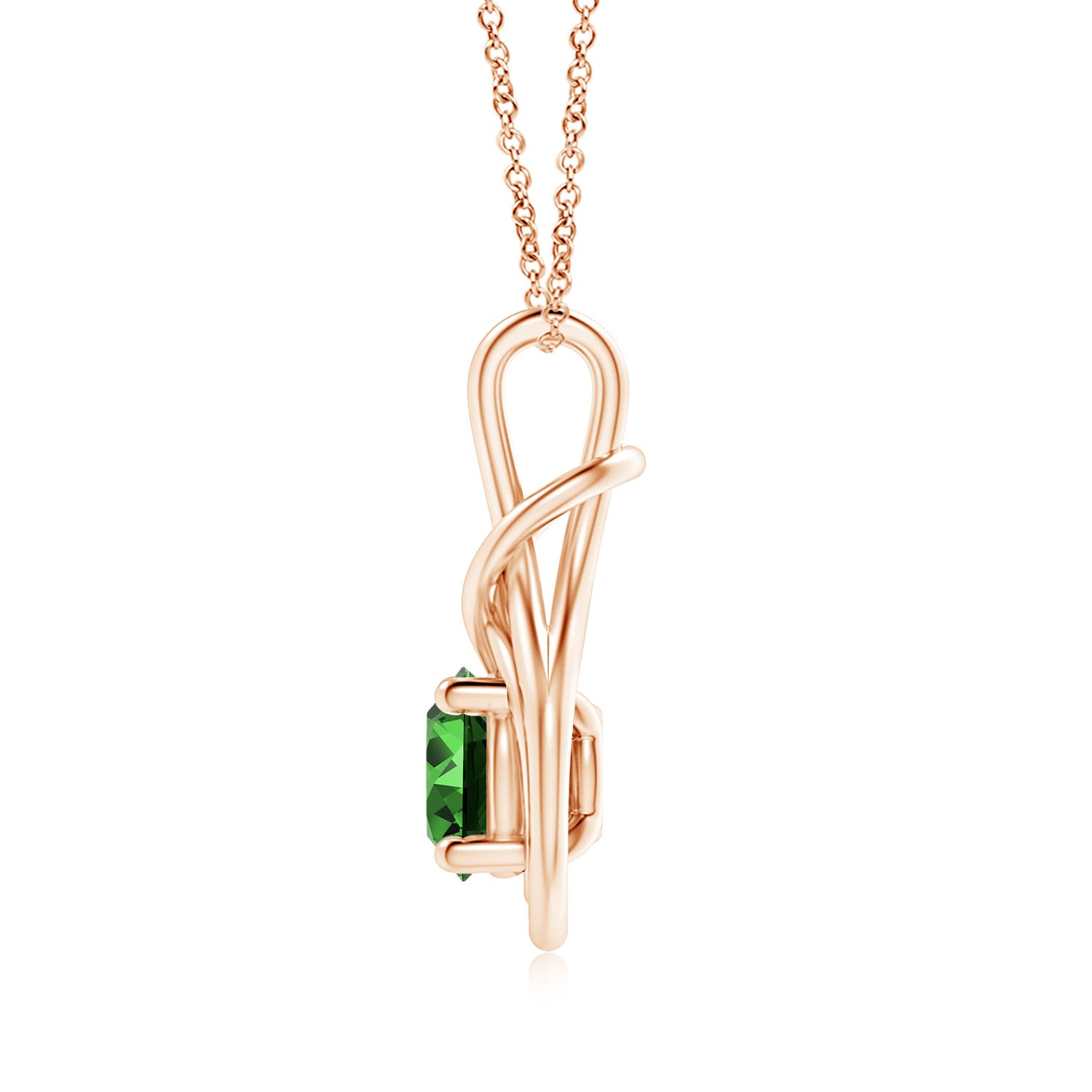 Premium - Lab-Grown Emerald / 1.75 CT / 14 KT Rose Gold