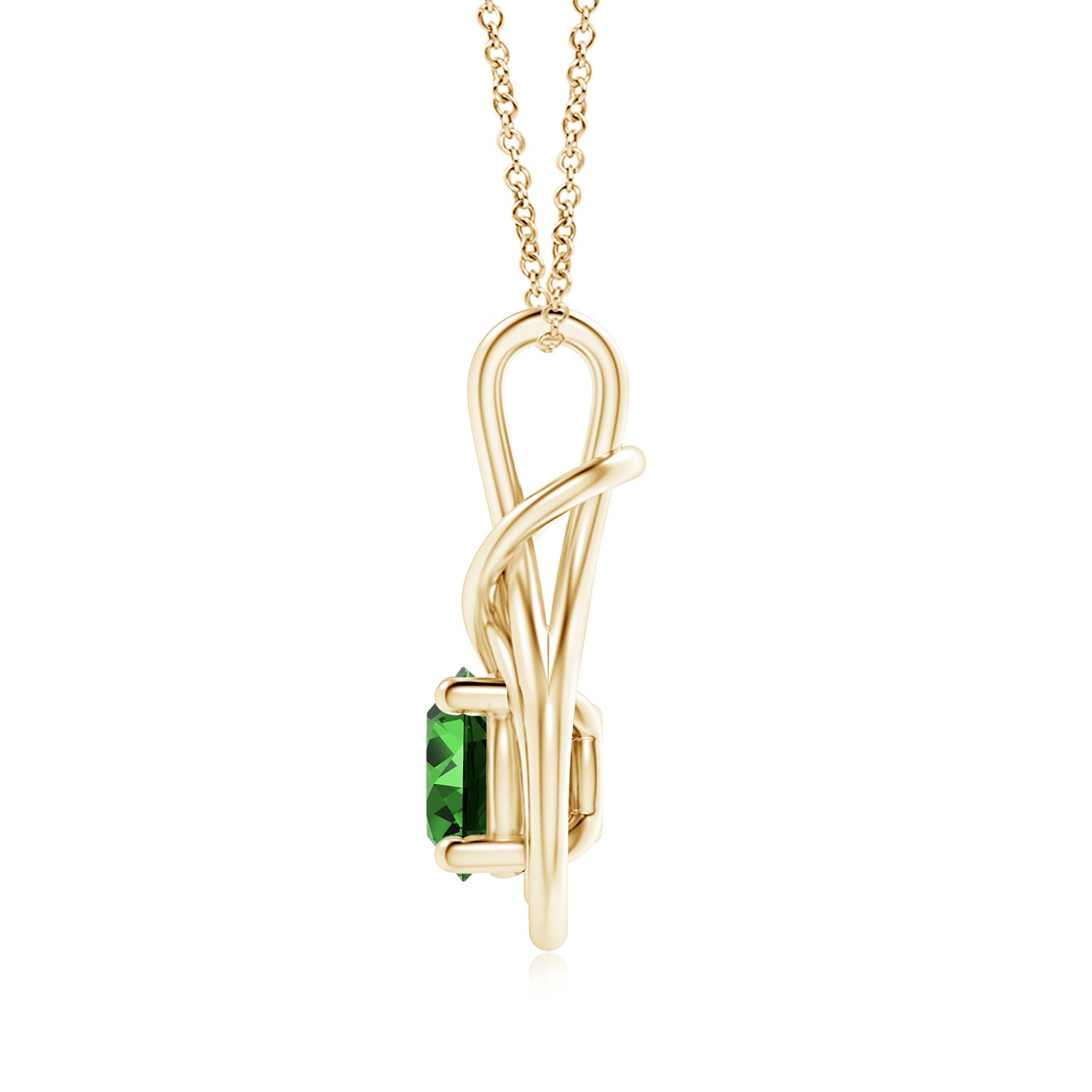 Premium - Lab-Grown Emerald / 1.75 CT / 14 KT Yellow Gold