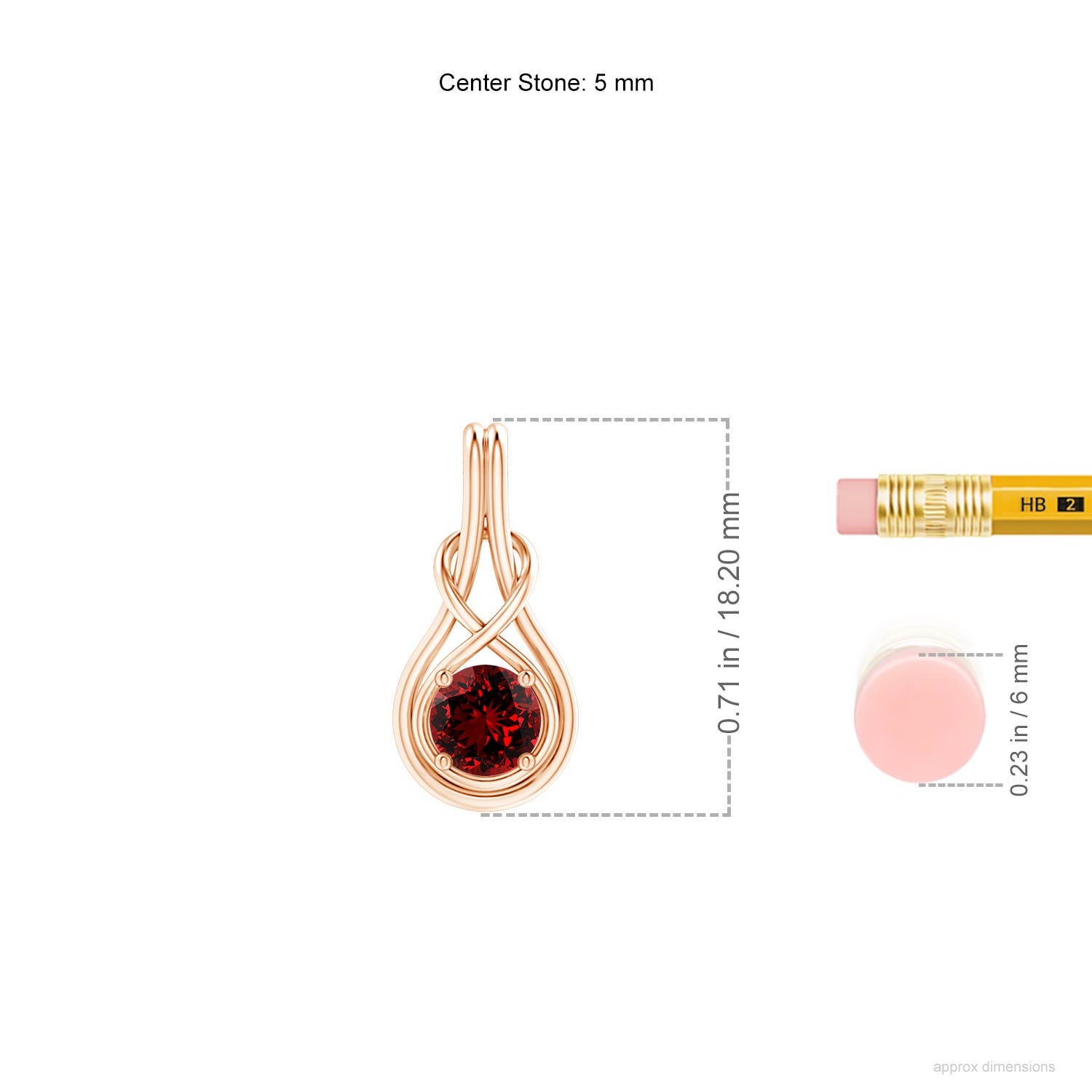 Premium - Lab-Grown Ruby / 0.6 CT / 14 KT Rose Gold