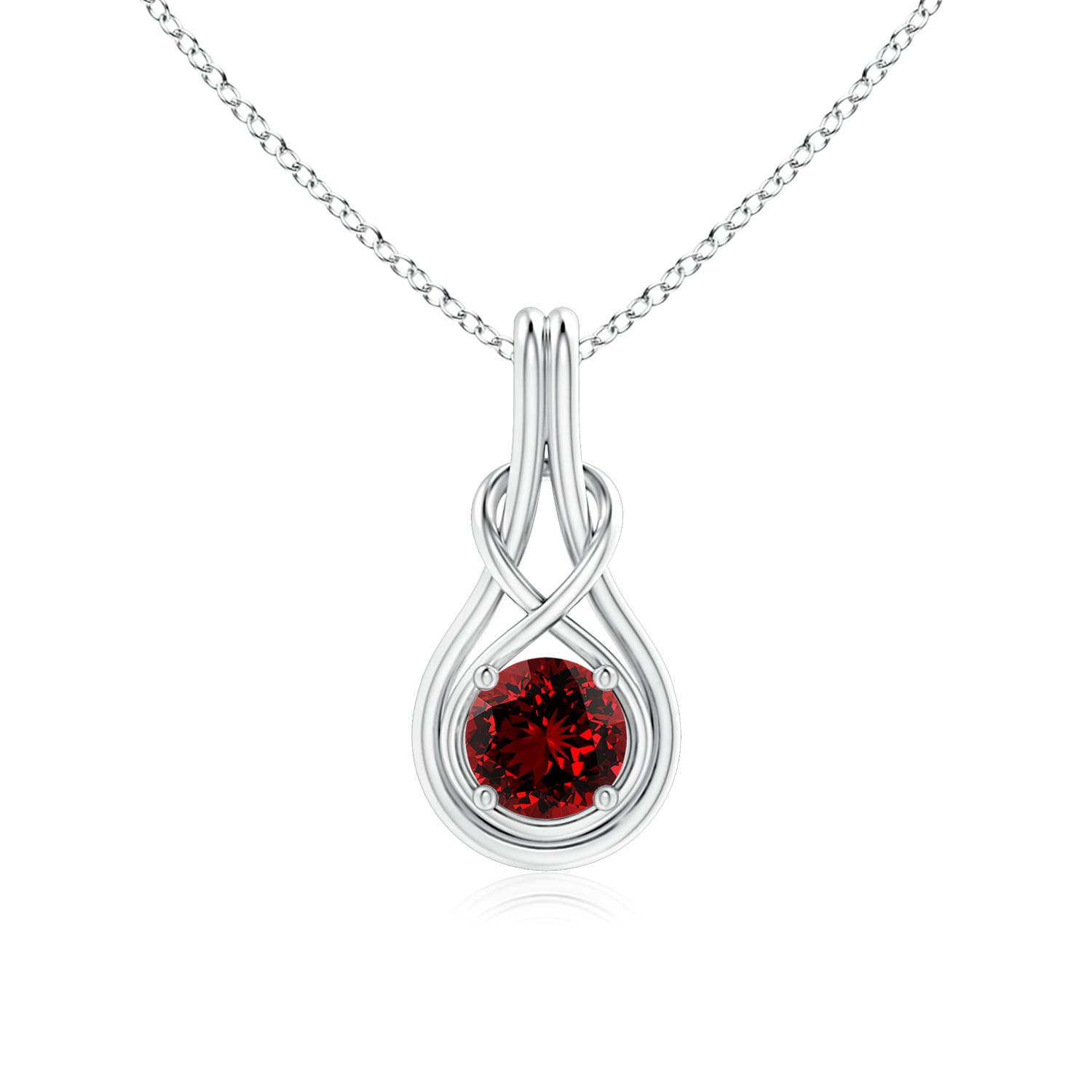 Premium - Lab-Grown Ruby / 1 CT / 14 KT White Gold