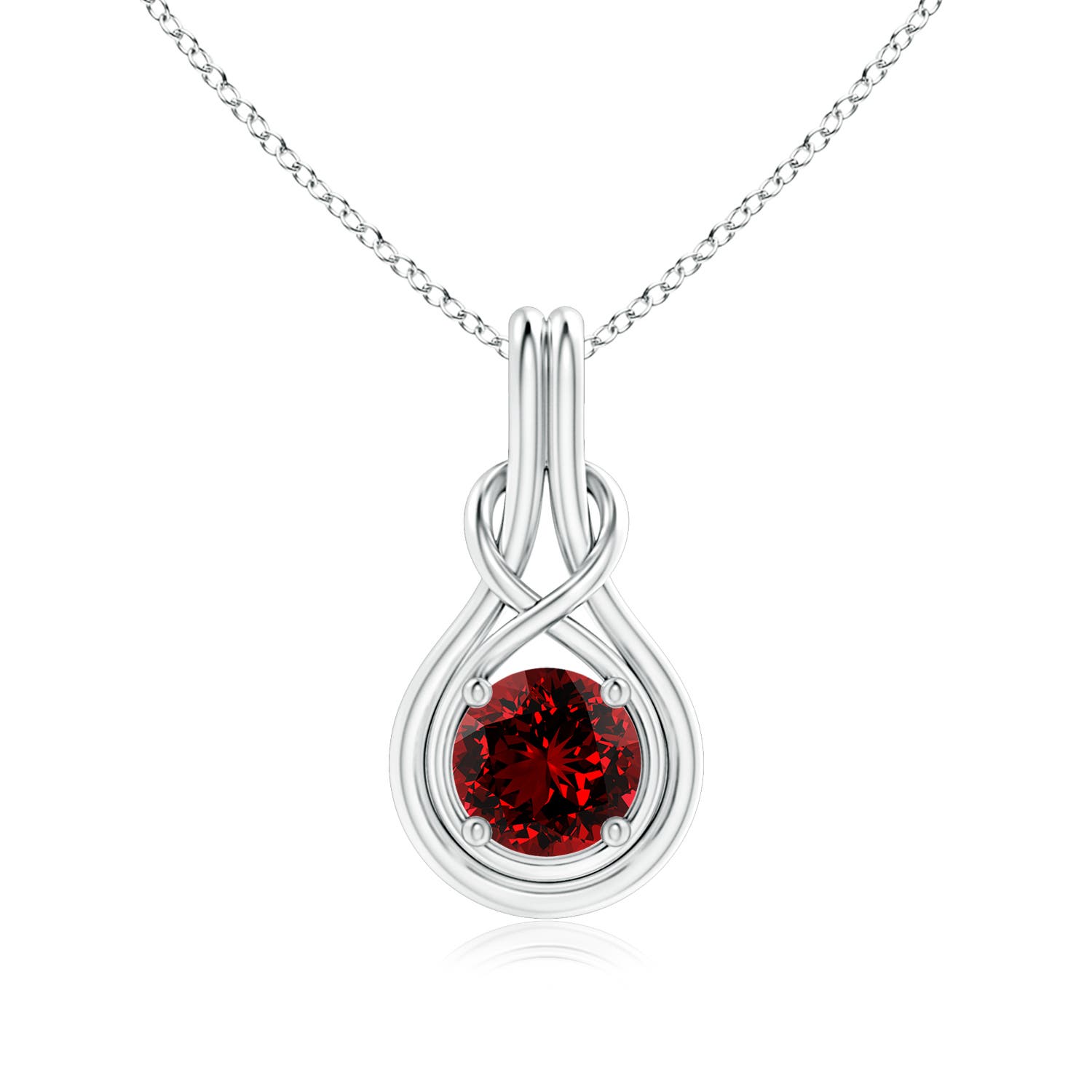 Premium - Lab-Grown Ruby / 1.4 CT / 14 KT White Gold