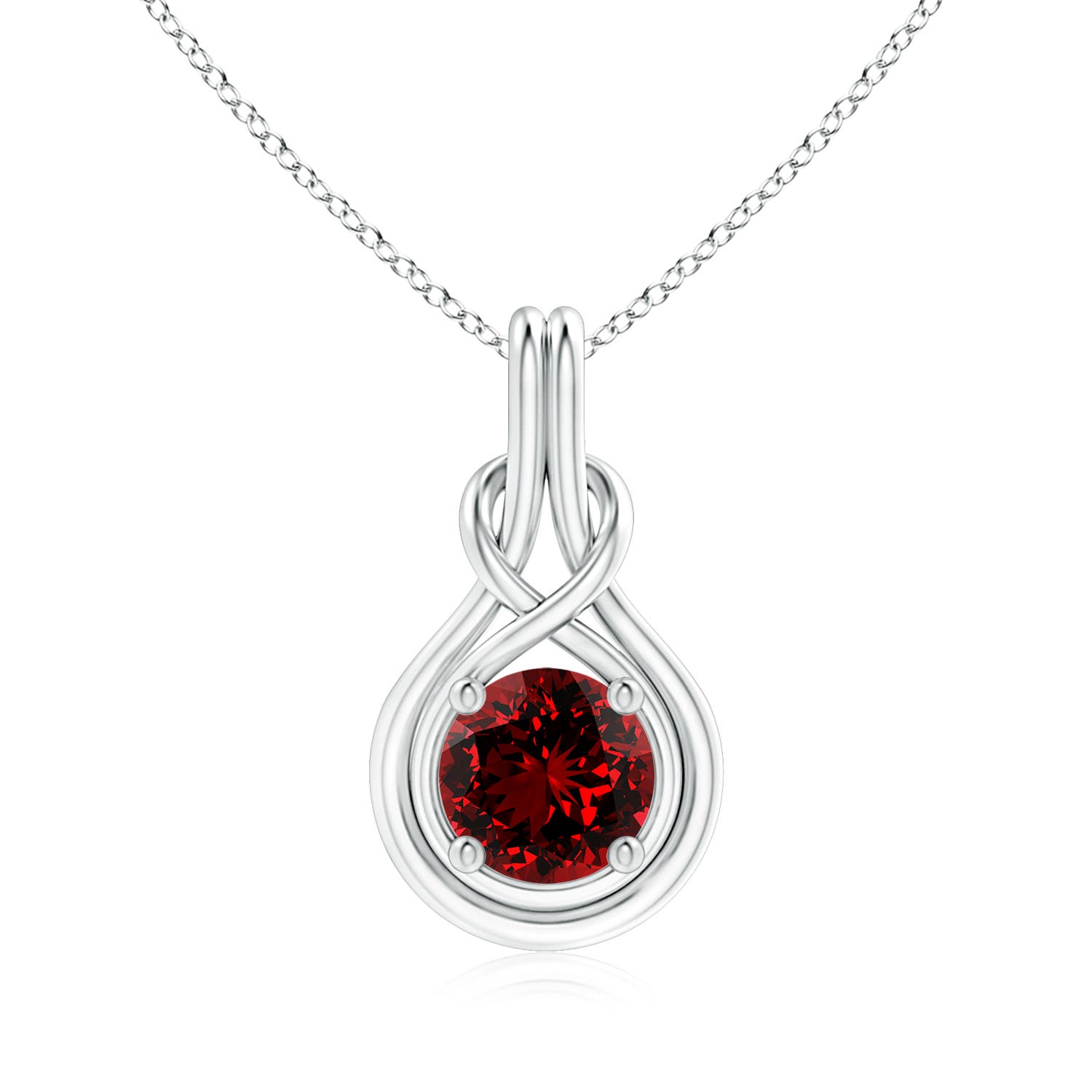 Premium - Lab-Grown Ruby / 2.1 CT / 14 KT White Gold