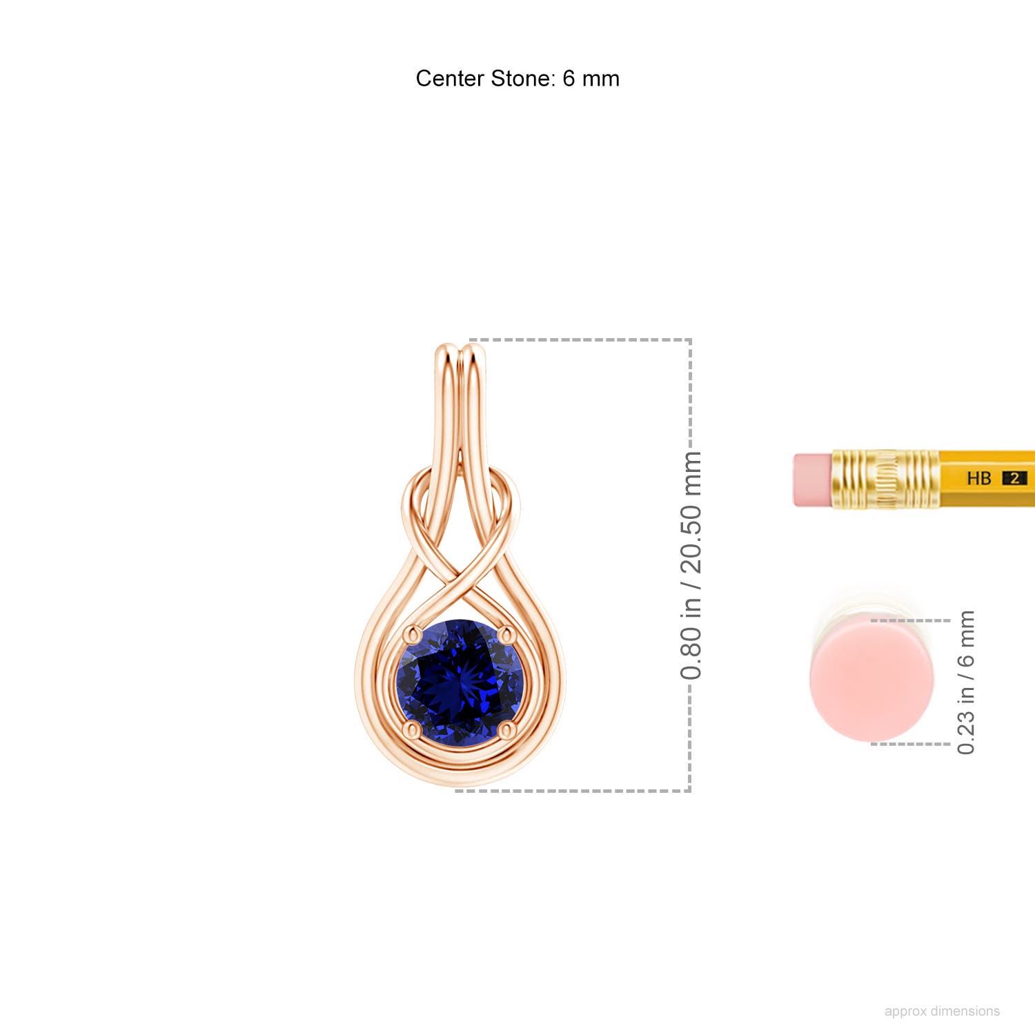 Premium - Lab-Grown Blue Sapphire / 1 CT / 14 KT Rose Gold