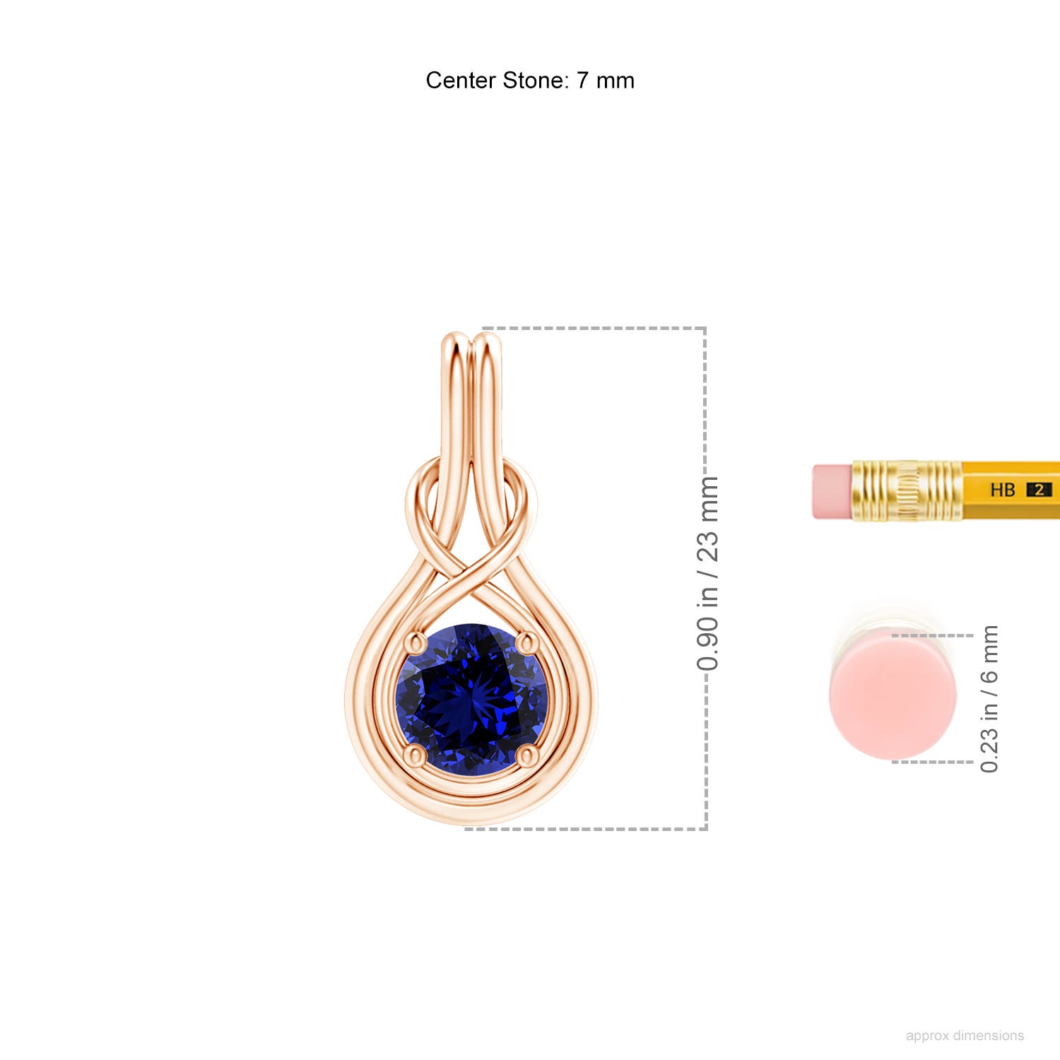 Premium - Lab-Grown Blue Sapphire / 1.6 CT / 14 KT Rose Gold