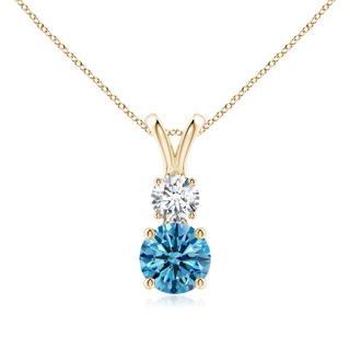 Round Fancy Intense, VS Lab Grown Blue Diamond