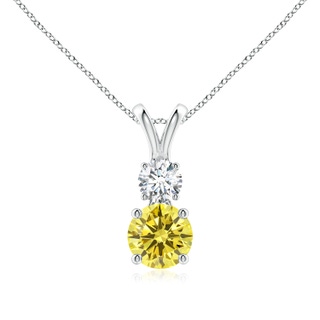 Round Fancy Intense, VS Lab Grown Yellow Diamond