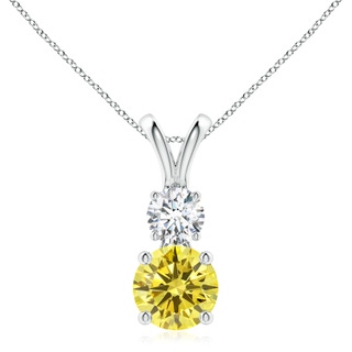 Round Fancy Intense, VS Lab Grown Yellow Diamond