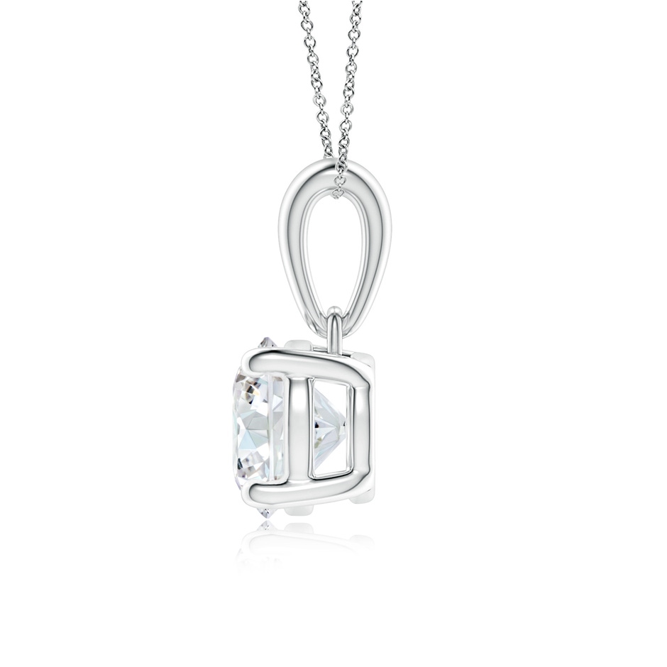 6.4mm FGVS Lab-Grown Classic Round Diamond Solitaire Pendant in 18K White Gold side 199