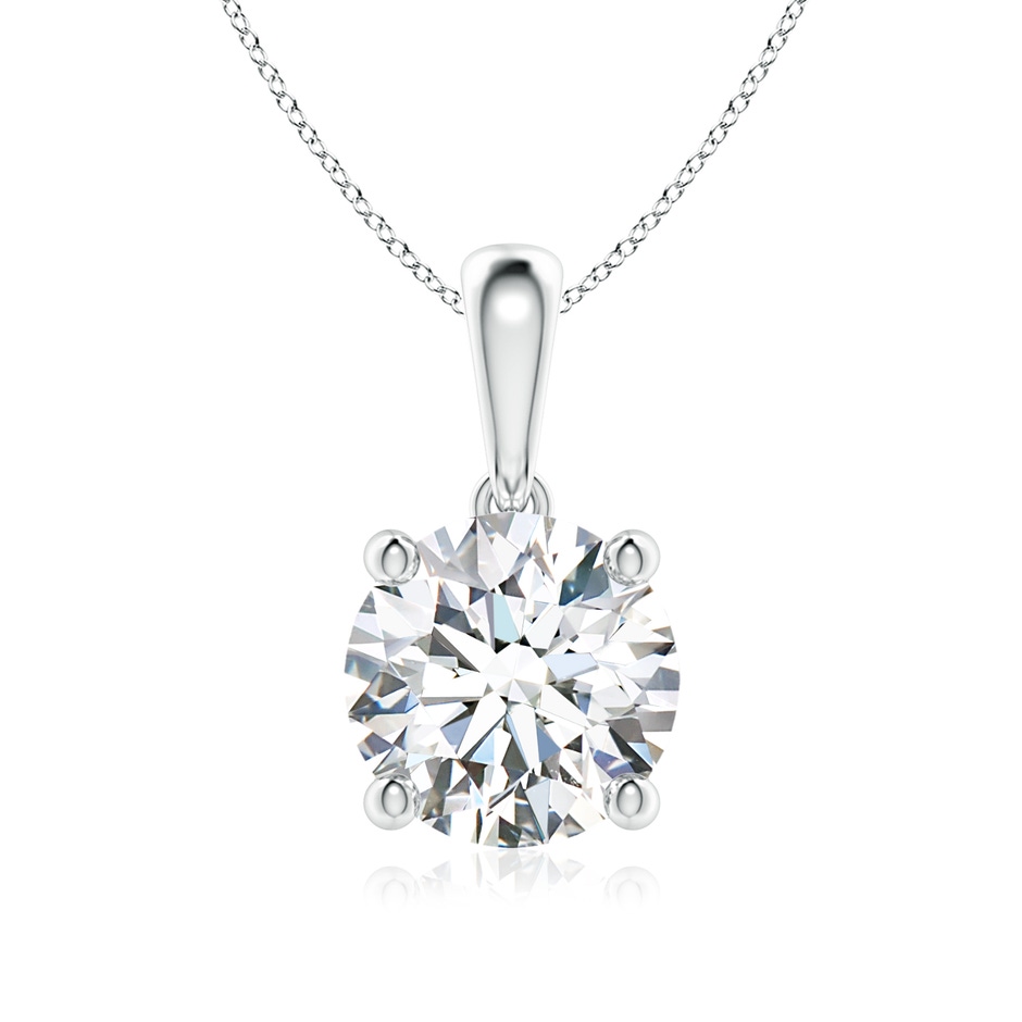 7.4mm FGVS Lab-Grown Classic Round Diamond Solitaire Pendant in P950 Platinum 