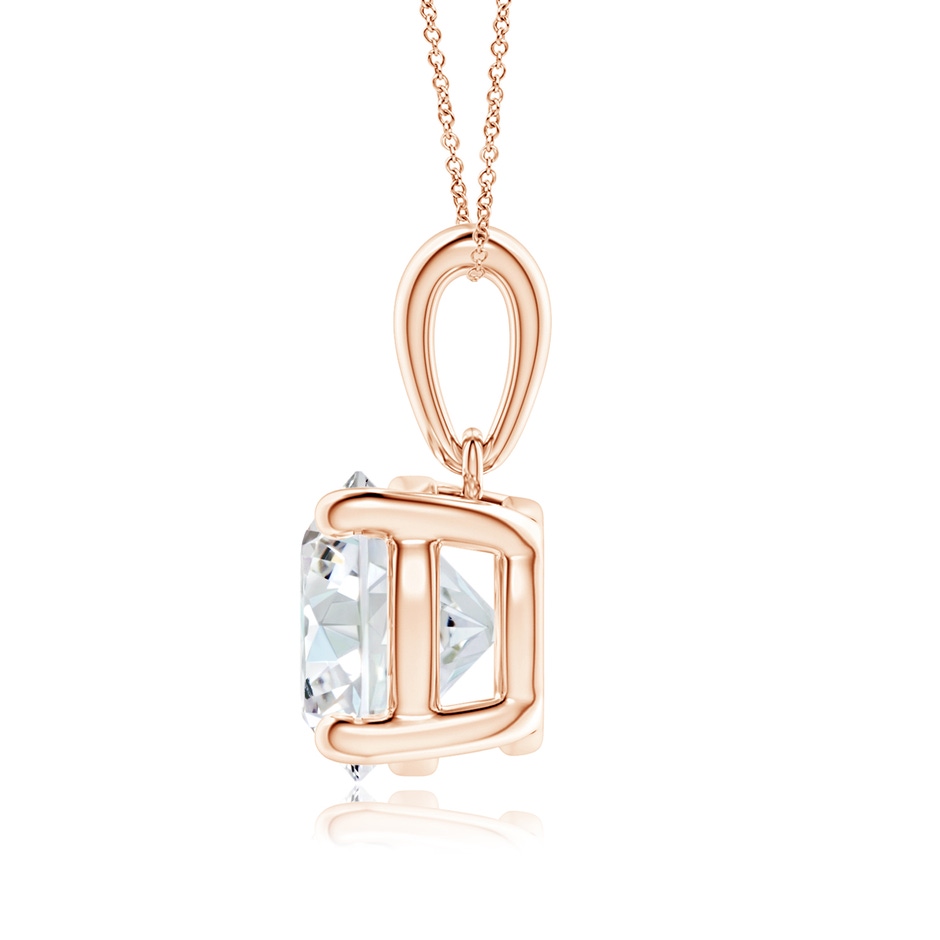 7.4mm FGVS Lab-Grown Classic Round Diamond Solitaire Pendant in Rose Gold side 199