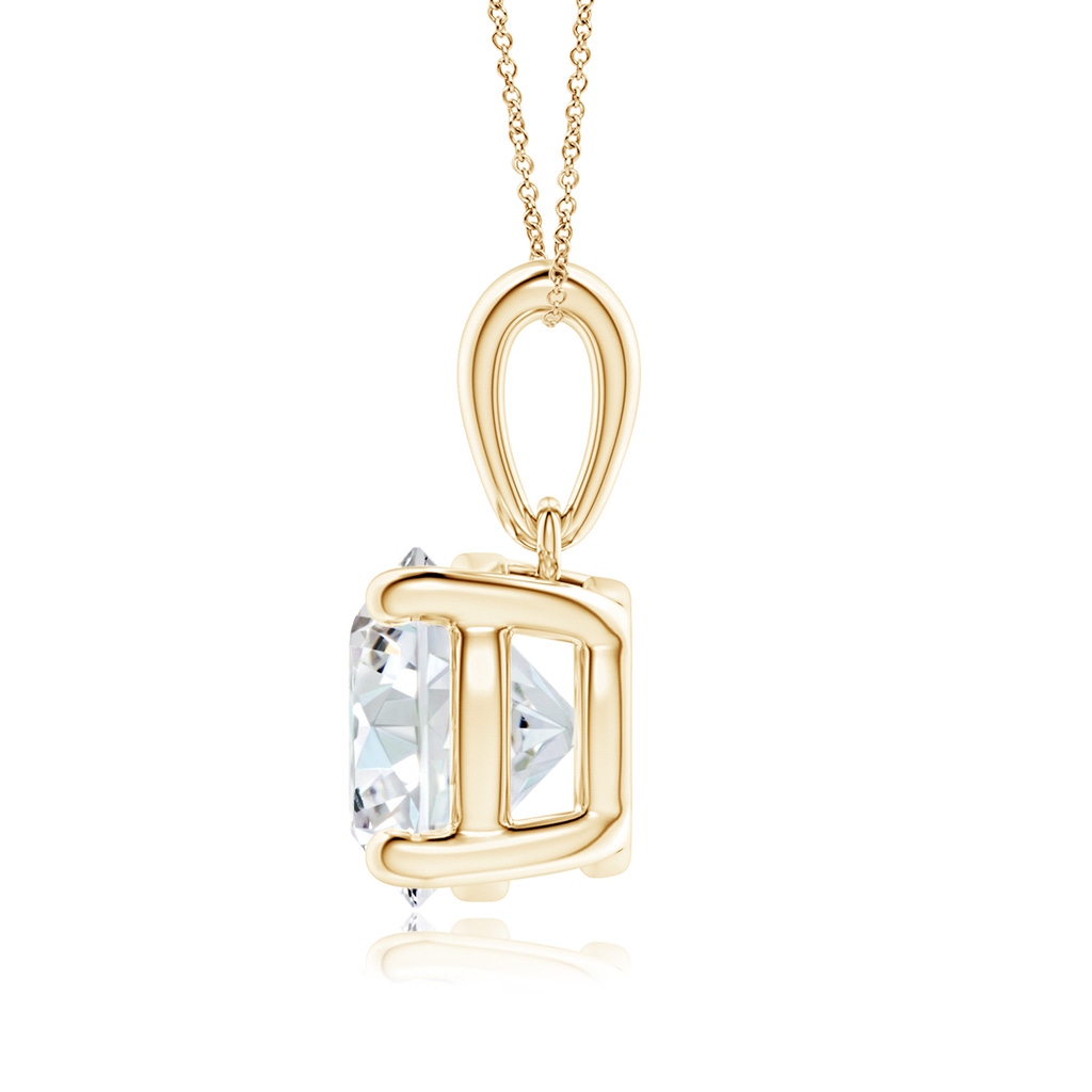 7.4mm FGVS Lab-Grown Classic Round Diamond Solitaire Pendant in Yellow Gold - side 199