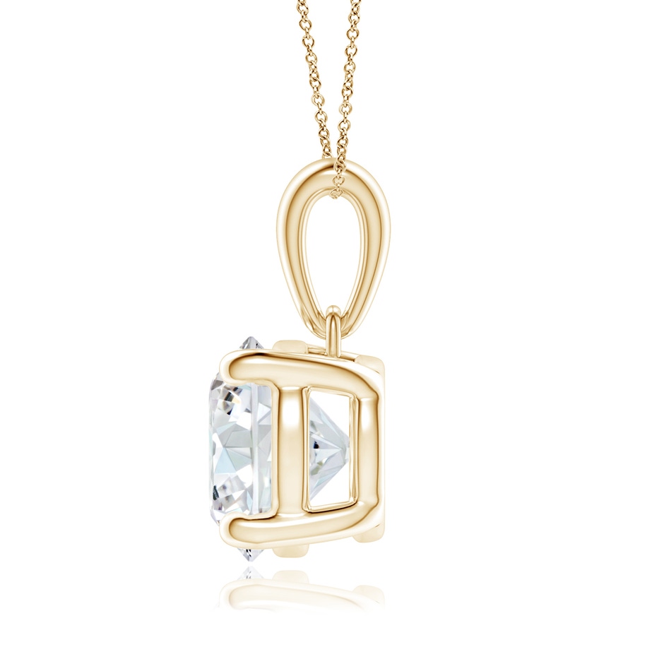8mm FGVS Lab-Grown Classic Round Diamond Solitaire Pendant in 18K Yellow Gold side 199