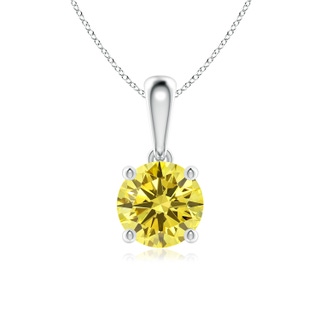 Round Fancy Intense, VS Lab Grown Yellow Diamond