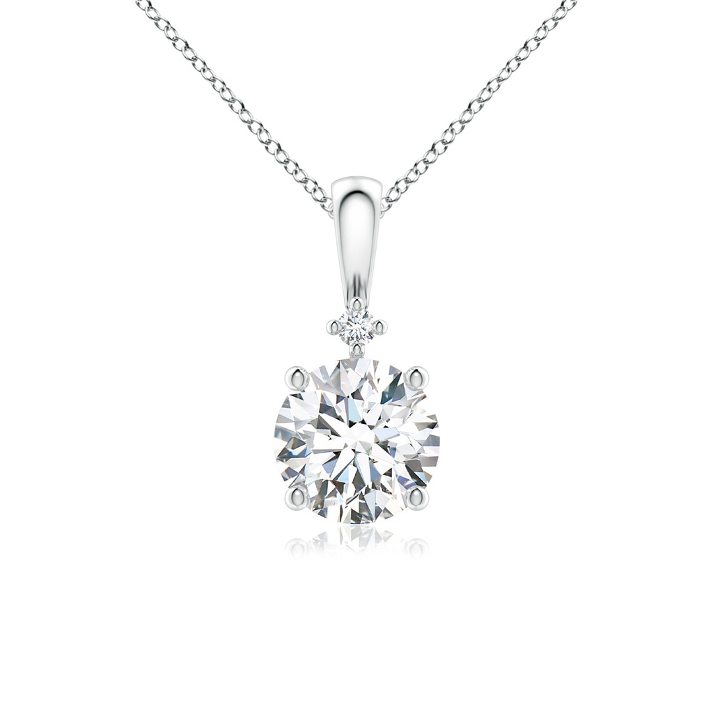 6.4mm FGVS Lab-Grown Round Diamond Solitaire Pendant in P950 Platinum