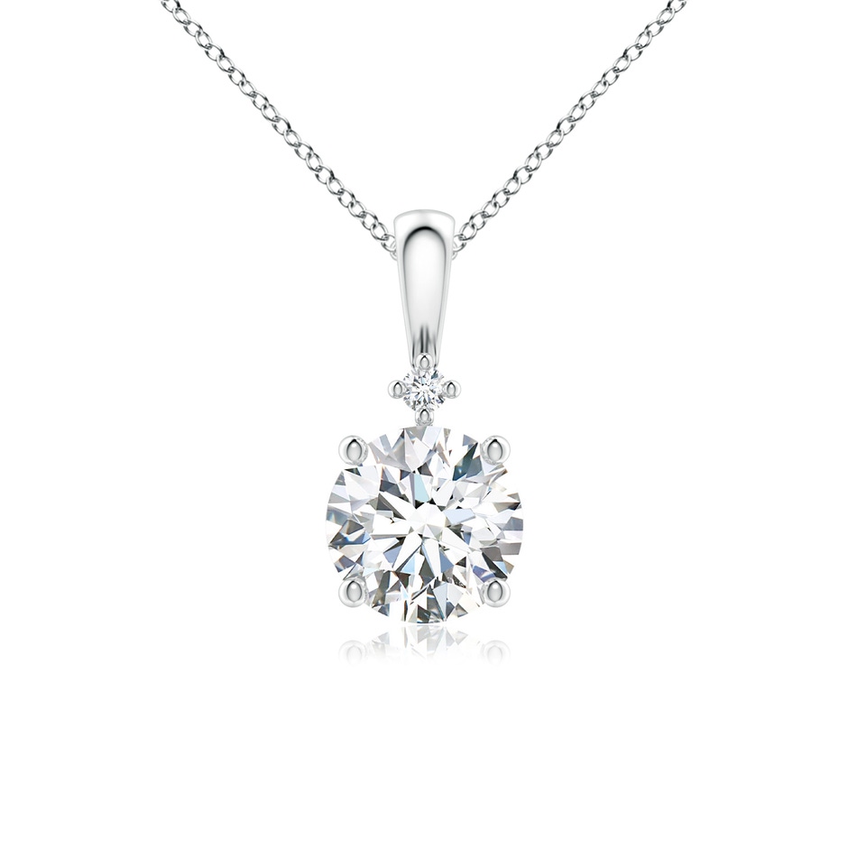 6.4mm FGVS Lab-Grown Round Diamond Solitaire Pendant in P950 Platinum 