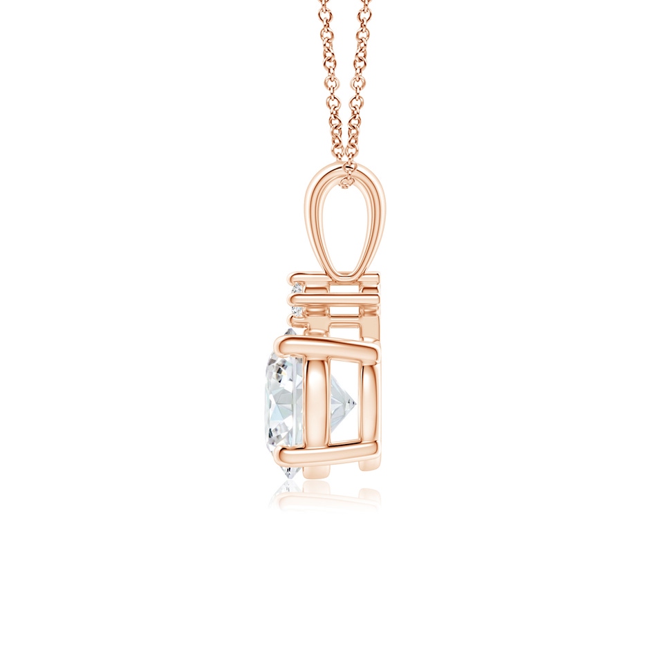 6.4mm FGVS Lab-Grown Round Diamond Solitaire Pendant in Rose Gold side 199