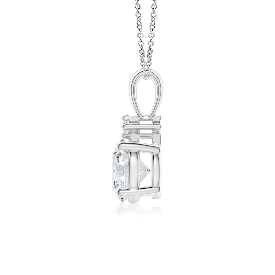 6.4mm FGVS Lab-Grown Round Diamond Solitaire Pendant in White Gold side 199