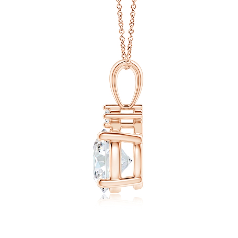 7.4mm FGVS Lab-Grown Round Diamond Solitaire Pendant in Rose Gold side 199