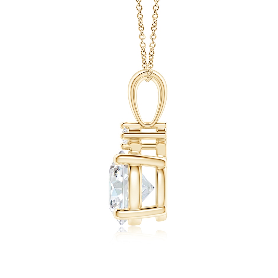 7.4mm FGVS Lab-Grown Round Diamond Solitaire Pendant in Yellow Gold side 199