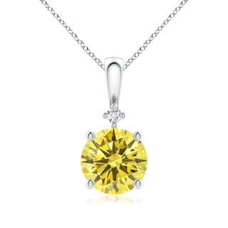 Round Fancy Intense, VS Lab Grown Yellow Diamond