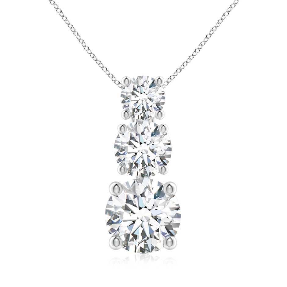 5.5mm FGVS Lab-Grown Diamond Three Stone Pendant in P950 Platinum 