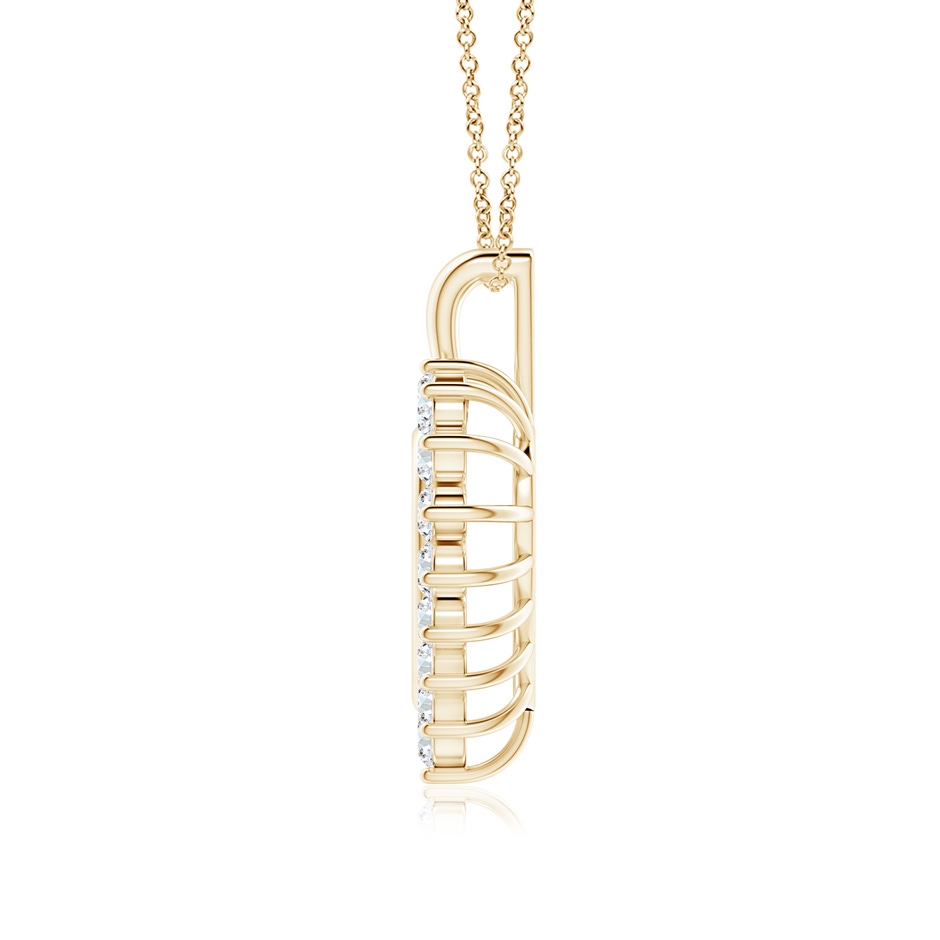 2mm FGVS Lab-Grown-Diamond Open Heart V-Bale Pendant in Yellow Gold side 199