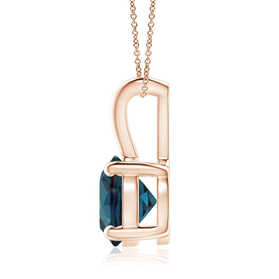7mm Labgrown Round Lab-Grown Alexandrite Solitaire V-Bale Pendant in 18K Rose Gold side 199