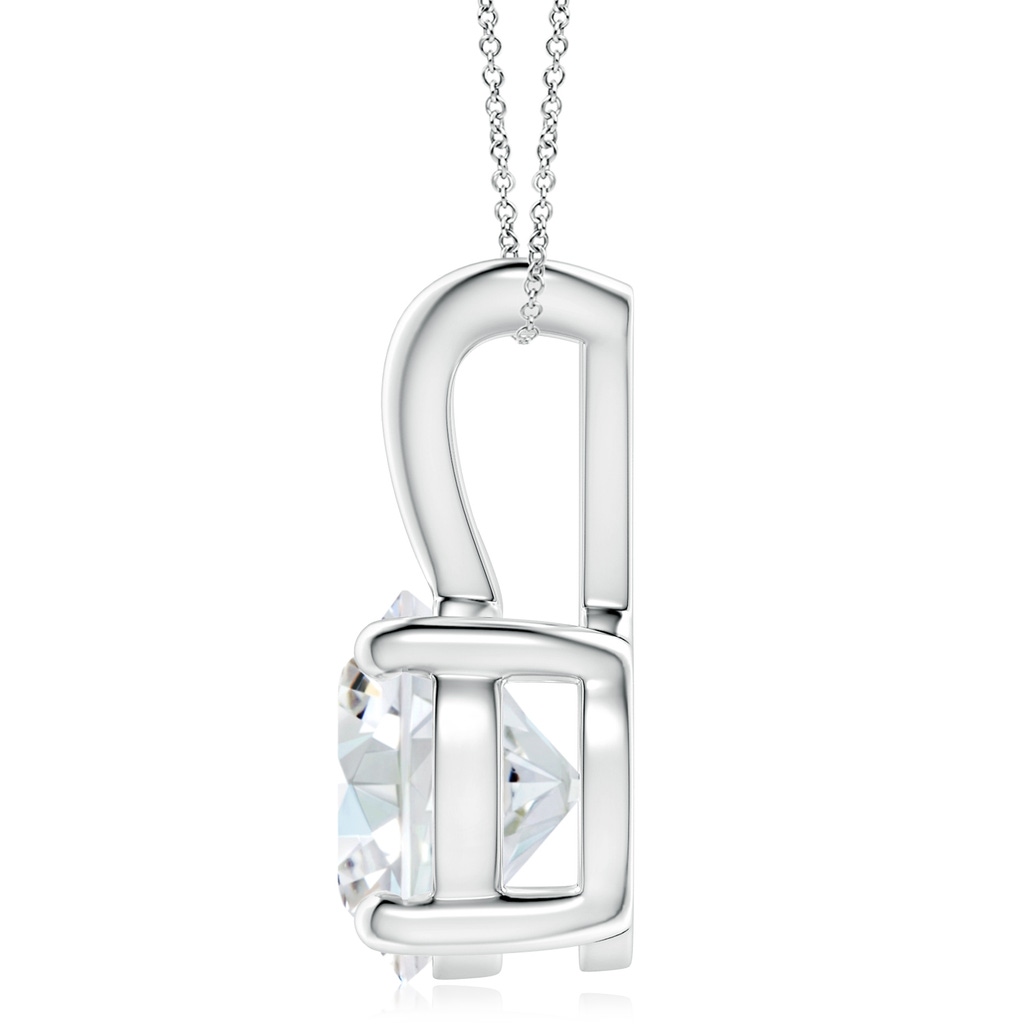 10.1mm FGVS Lab-Grown Round Diamond Solitaire V-Bale Pendant in P950 Platinum - side 199