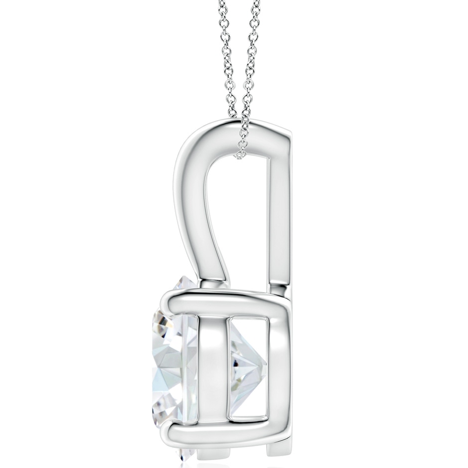 11.1mm FGVS Lab-Grown Round Diamond Solitaire V-Bale Pendant in P950 Platinum side 199