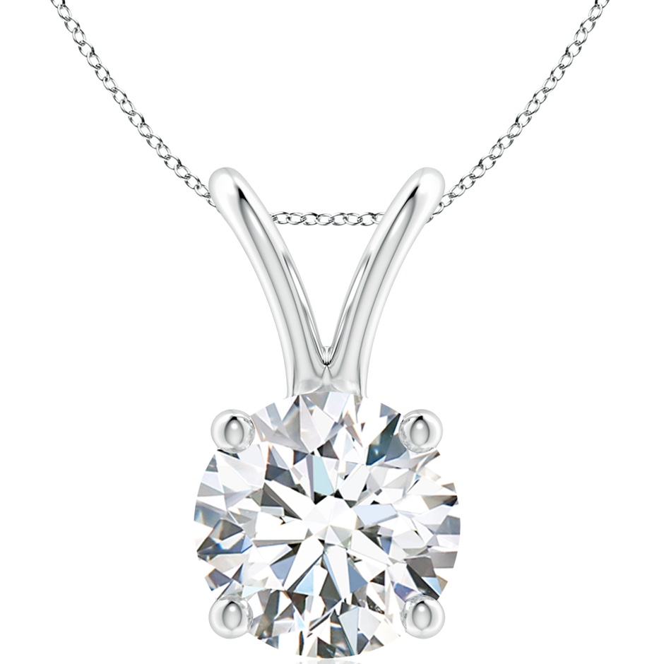 11.6mm FGVS Lab-Grown Round Diamond Solitaire V-Bale Pendant in P950 Platinum 