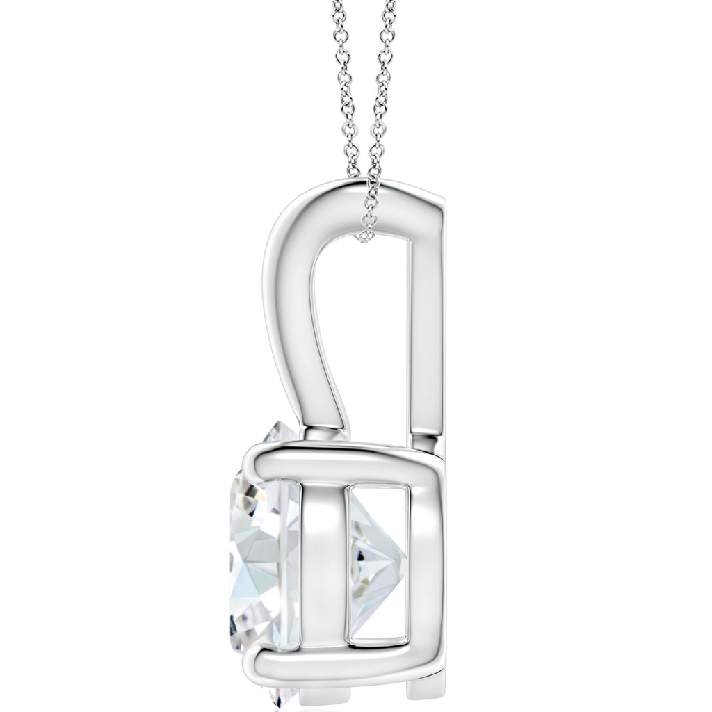11.6mm FGVS Lab-Grown Round Diamond Solitaire V-Bale Pendant in P950 Platinum Side 199