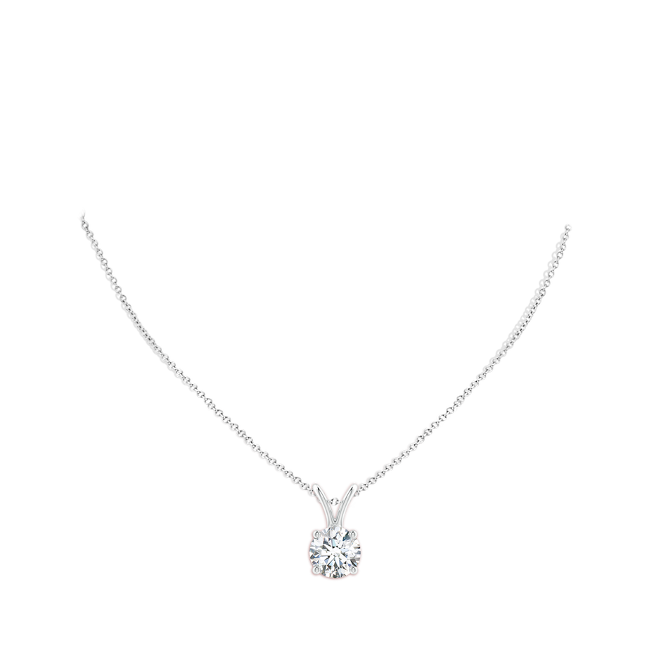 11.6mm FGVS Lab-Grown Round Diamond Solitaire V-Bale Pendant in P950 Platinum pen