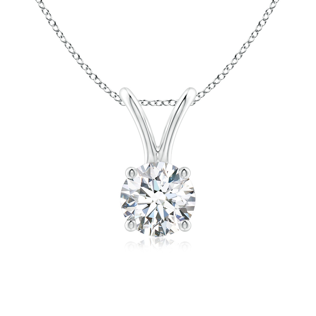 5.1mm FGVS Lab-Grown Round Diamond Solitaire V-Bale Pendant in P950 Platinum