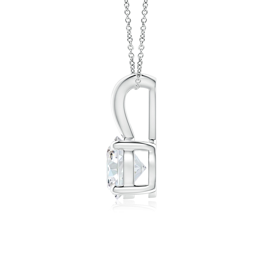 5.1mm FGVS Lab-Grown Round Diamond Solitaire V-Bale Pendant in P950 Platinum - side 199