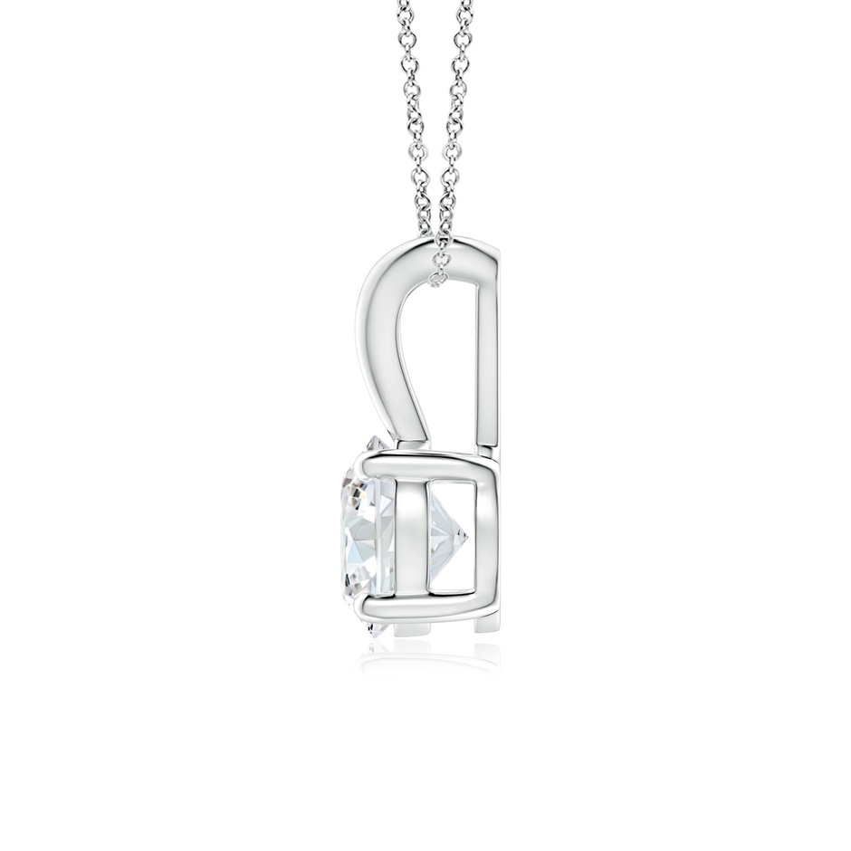 5.1mm FGVS Lab-Grown Round Diamond Solitaire V-Bale Pendant in White Gold side 199