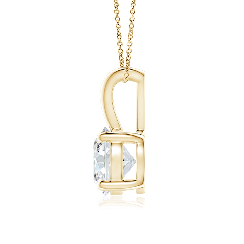 5.9mm FGVS Lab-Grown Round Diamond Solitaire V-Bale Pendant in 18K Yellow Gold side 199