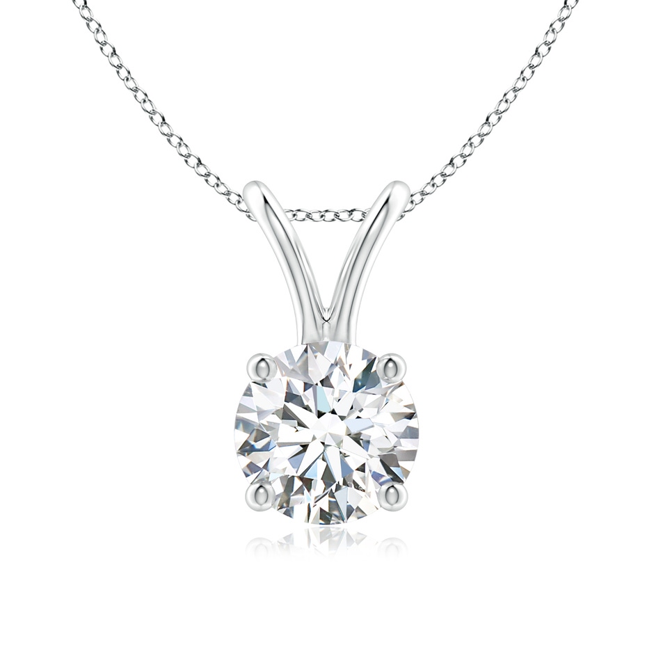 5.9mm FGVS Lab-Grown Round Diamond Solitaire V-Bale Pendant in P950 Platinum 