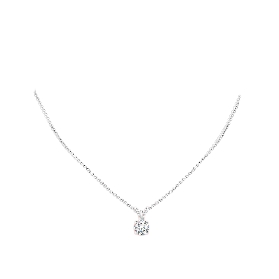 5.9mm FGVS Lab-Grown Round Diamond Solitaire V-Bale Pendant in P950 Platinum pen